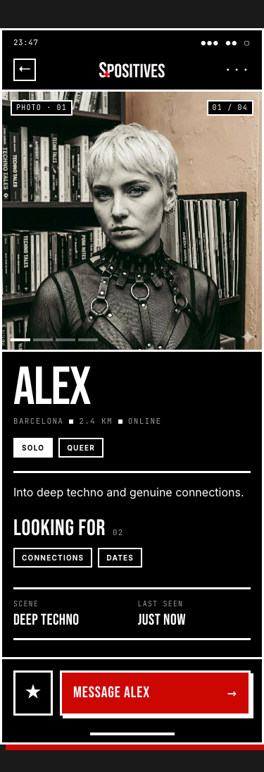Profile screen